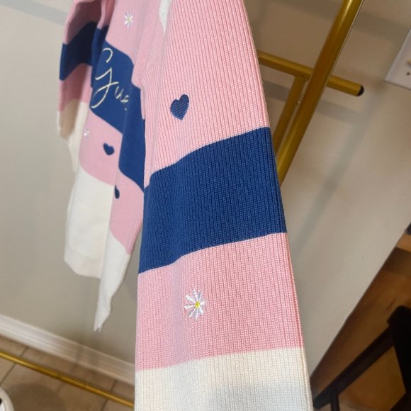 GUESS MULTI COLOR STRIPE SWEATER DRESS 6X/7 - Picture 7 of 10